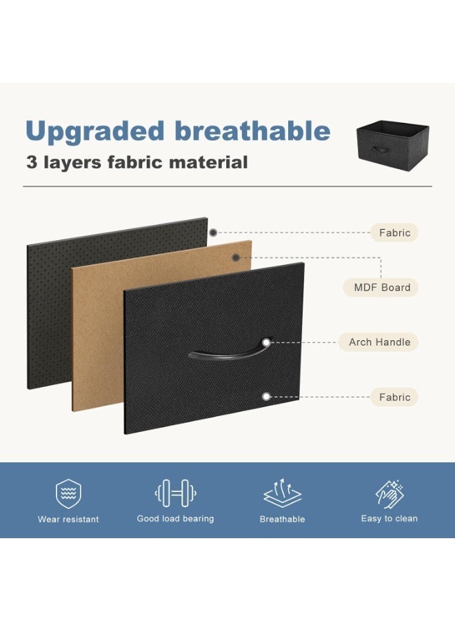 غايو خزانة أدراج بـ 9 أدراج لغرفة النوم، وحدة تخزين بأدراج قماشية مع سطح خشبي وإطار فولاذي لغرفة النوم، الخزانة، وغرفة المعيشة - Image 4